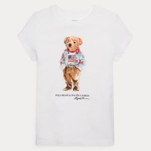 Ralph Lauren Girls' Bear T-Shirt - White