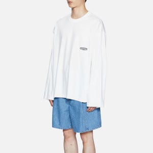 Wooyoungmi Men's Script Logo Long Sleeve T-Shirt - White
