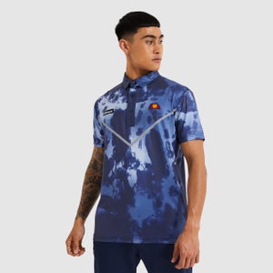 Rallan Poloshirt Marineblau Batik