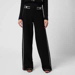 Salvatore Ferragamo Women's Cotton Iconic S Gros Trousers - Black
