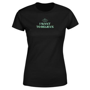 I Want To Believe Women's T-Shirt - Black