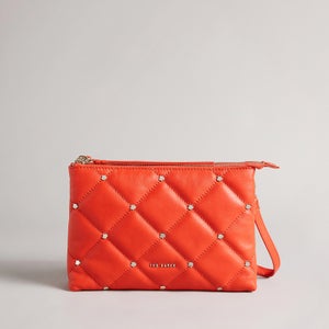 Ted Baker Women's Parrker Quilted Studded Mini Cross Body Bag - Red
