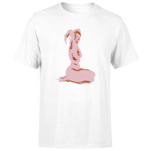 Nude, Arms Folded Over Her Head Men's T-Shirt - White