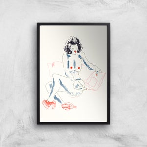 Girl With A Magazine Light Giclee Art Print