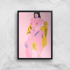 Pink & Yellow Nude Giclee Art Print