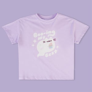 Pusheen 'Boo-ing My Best' T-shirt Court Pour Femme - Violet