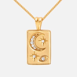 Astrid & Miyu Women's Celestial Pendant Necklace - Gold