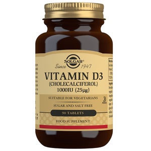 Solgar Vitamins Vitamin D3 (Cholecalciferol) 1000 IU (25 µg) Tablets x 90