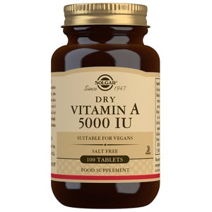 Solgar Vitamins Dry Vitamin A 5000 IU Tablets x 100
