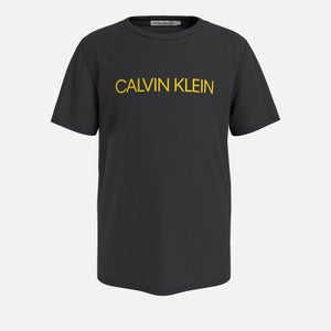 Calvin Klein Boys' Institutional T-Shirt - Black/Yellow