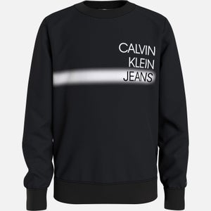 Calvin Klein Boys' Institutional Spray Sweatshirt - CK Black