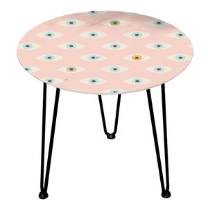 Decorsome Thousand Eyes Wooden Side Table