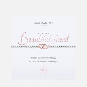 Joma Jewellery Women's A Little Beautiful Friend Bracelet - Silver/Rose Gold