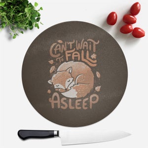 Cant Wait To Fall Round Chopping Board