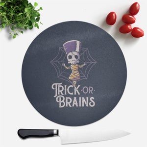 Trick Or Brains Round Chopping Board