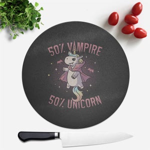 Vampire Unicorn Round Chopping Board
