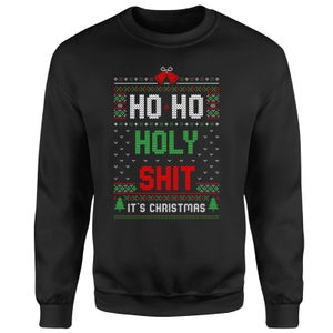 Ho Ho It's Christmas Unisex Sweatshirt - Black