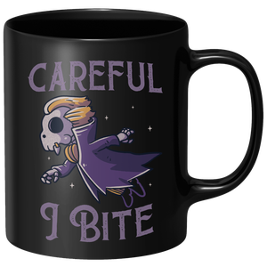 Careful I Bite Mug - Black