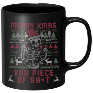 Christmas Skull Mug - Black