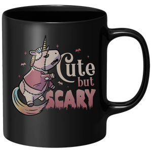 Cute But Scary Unicorn Mug - Black