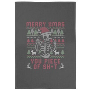 Christmas Skull Tea Towel