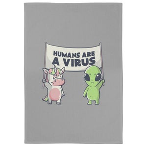 Humans Are A Virus Tea Towel