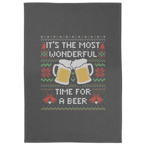 Its The Most Wonderful Time For A Beer Tea Towel