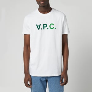 A.P.C. Men's Multicolour Vpc Logo T-Shirt - White/Green