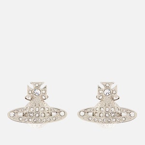 Vivienne Westwood Women's Mini Bas Relief Earrings - Platinum/Crystal