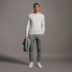 Sweatpant with Contrast Piping - Mid Grey Marl