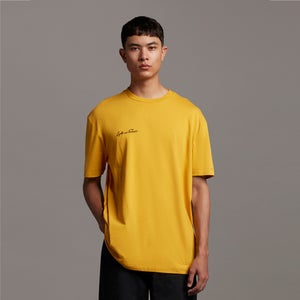 Archive Embroidered Letter T-shirt - Amber