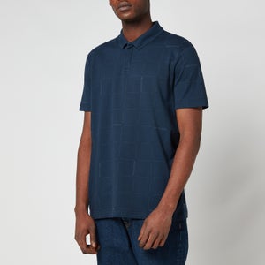 Armani Exchange Men's Organic Cotton Stretch Pique Polo Shirt - Outer Space