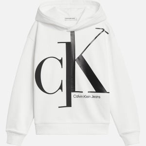 Calvin Klein Boys' Mixed Monogram Relaxed Hoodie - Bright White