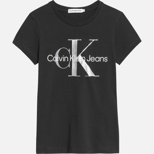 Calvin Klein Girls' Mixed Monogram T-Shirt - Black