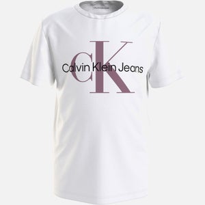 Calvin Klein Kids' Monogram Logo T-Shirt - White/Dusky Orchid
