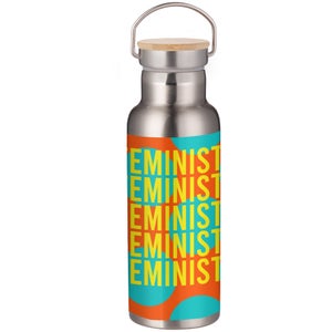 Feminist Feminist Portable Insulated Water Bottle - White