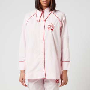 Ganni Women's Cotton Poplin Pyjama Shirt - Cherry Blossom