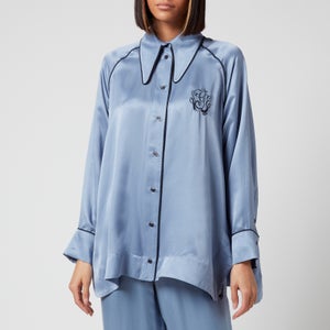 Ganni Women's Silk Pyjama Shirt - Tempest