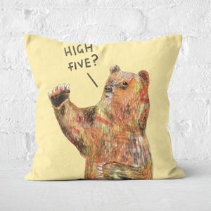 High Five Bear Square Cushion