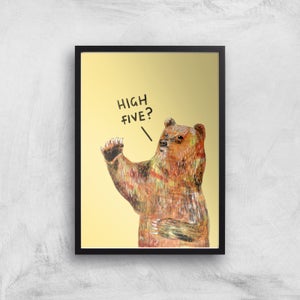 High Five Bear Giclee Art Print