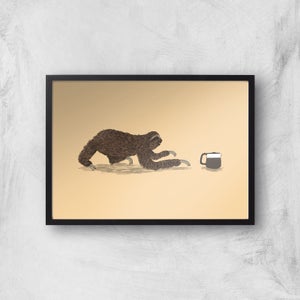 Crawl To The Coffee Giclee Art Print