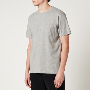 Maison Kitsuné Men's Profile Fox Patch Pocket T-Shirt - Grey Melange