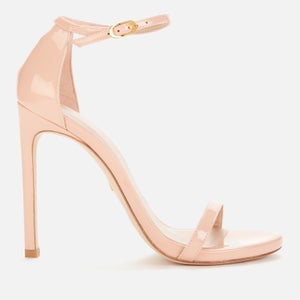 Stuart Weitzman Women's Nudistsong Leather Barely There Heeled Sandals - Poudre
