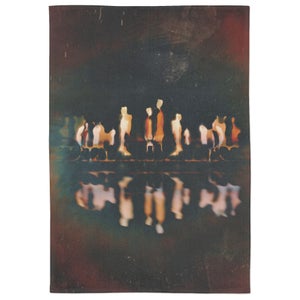 Abstract In The Night Square Cotton Tea Towel - White