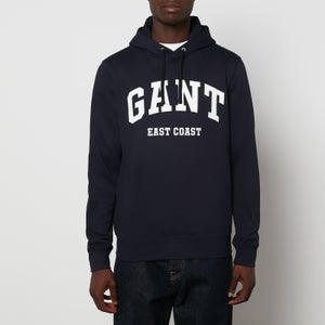 GANT Men's Chest Logo Pullover Hoodie - Evening Blue
