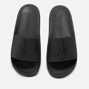 JW Anderson Women's Logo Pool Slide Sandals - Black