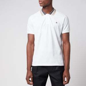 Vivienne Westwood Men's Classic Stripe Collar Polo Shirt - White