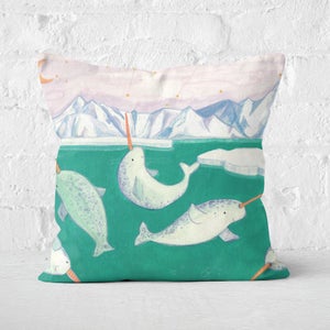 Snowtap Blessing Of The Narwhals Square Cushion