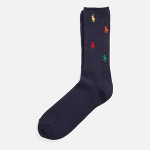 Polo Ralph Lauren Men's All Over Print Socks - Navy