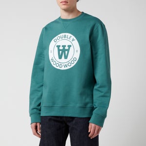 Wood Wood Men's Tye Crest Pullover Sweatshirt - Sea Green
